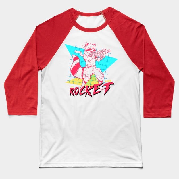 Rocket Racoon Baseball T-Shirt by Jetnder